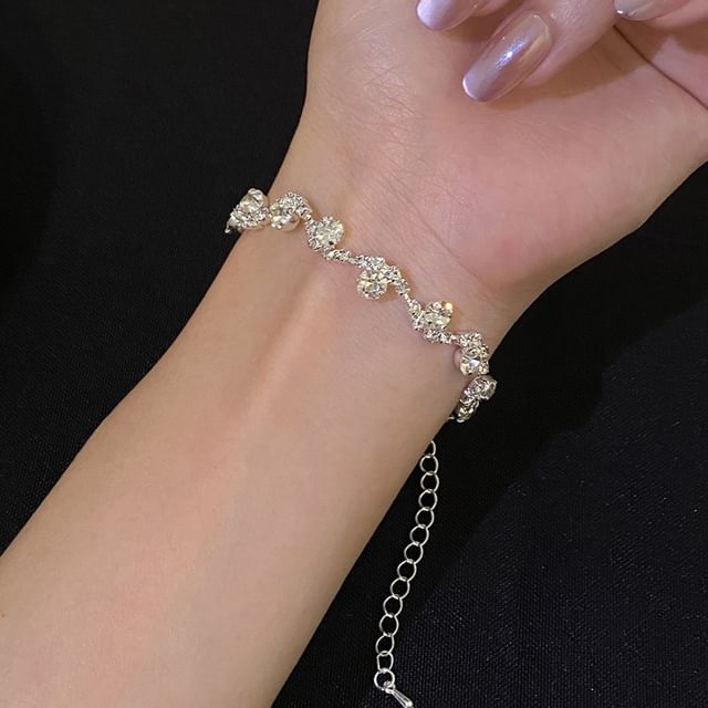PANGU-Rhinestone Alloy Bracelet