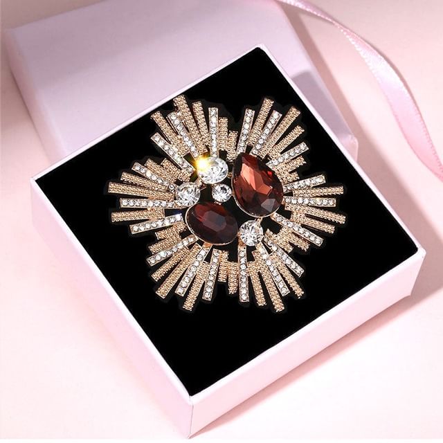 PANGU-Rhinestone Cluster Brooch