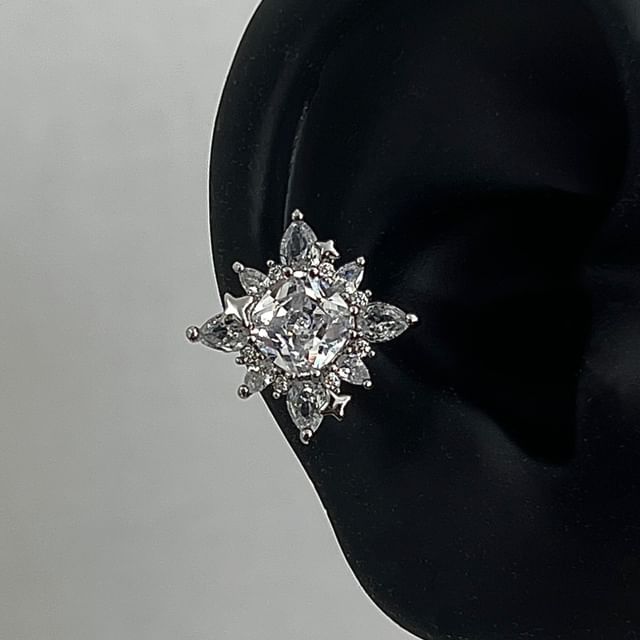 PANGU-Rhinestone Star Ear Cuff Set