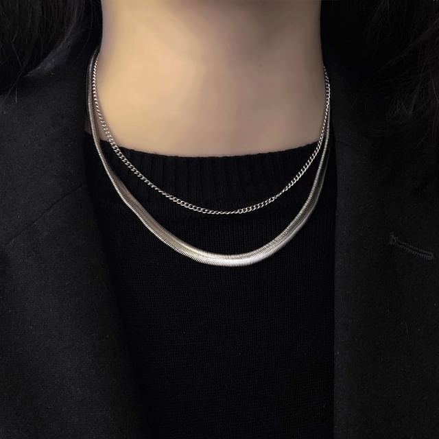 PANGU-Snakebone Layered Necklace