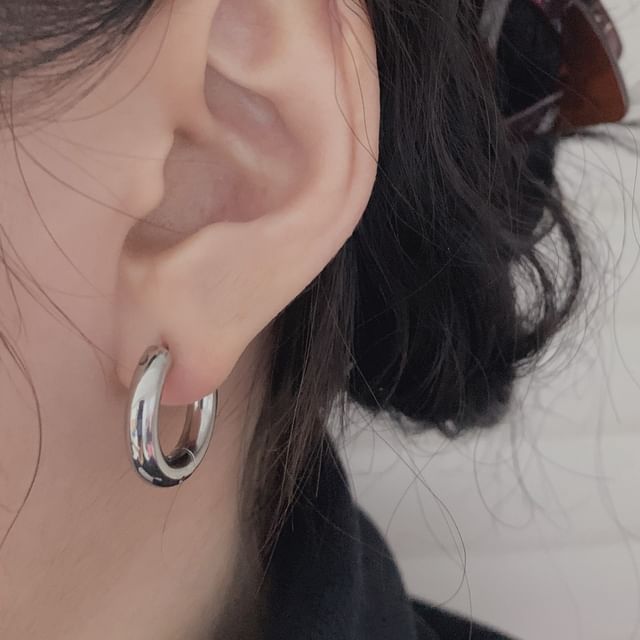 PANGU-Stainless Steel Huggie Earring
