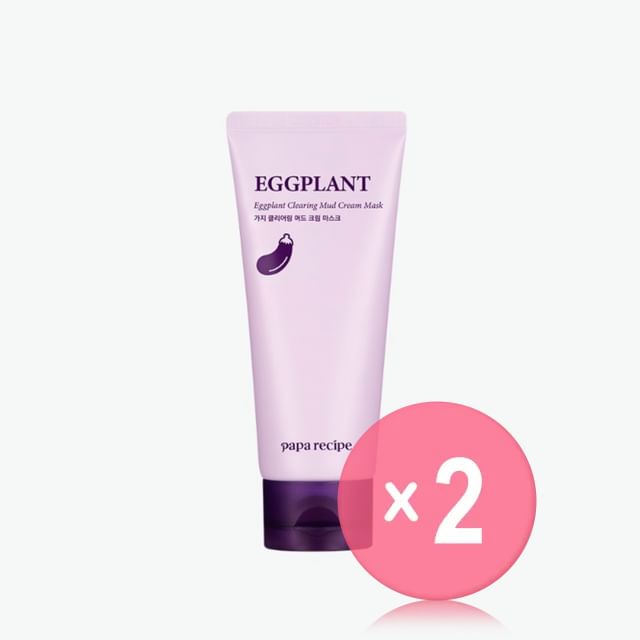 papa recipe-Eggplant Clearing Mud Cream Mask 2pcs Bundle Set