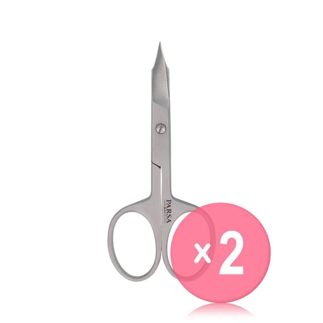 PARSA Beauty-Precision Nail Scissors with Pointed Tip 2pcs Bundle Set