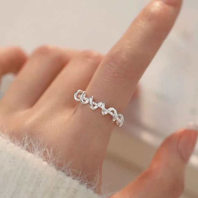Parskletie-Helical Alloy Open Ring