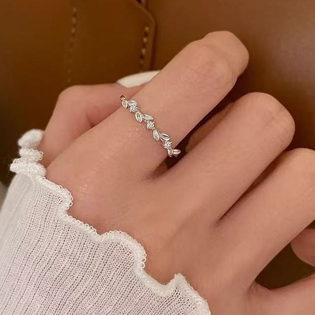 Parskletie-S925 Sterling Silver Wheat Open Ring