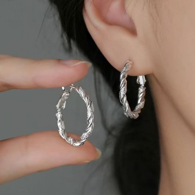 Parskletie-Twisted Hoop Earring