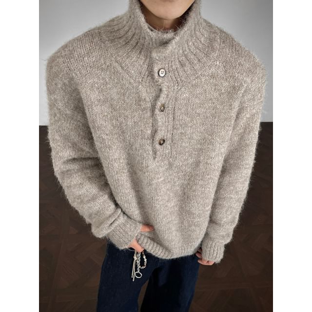 Patow-Henley Knit Hoodie