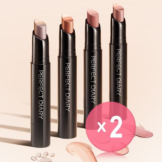 PERFECT DIARY-3-Color Quick-Draw Eyeshadow Stick - 4 Colors 2pcs Bundle Set