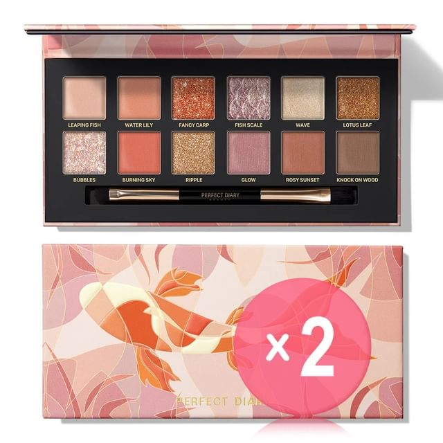 PERFECT DIARY-Explorer Eyeshadow Palette - Fancy Carp 2pcs Bundle Set