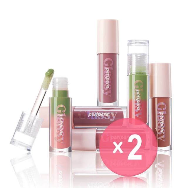 peripera-Ink Glasting Lip Gloss - 22 Colors 2pcs Bundle Set