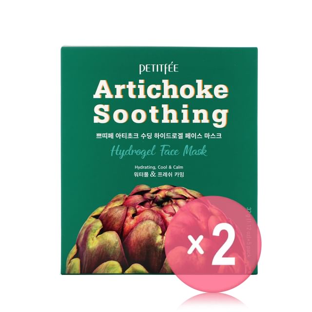 PETITFEE-Artichoke Soothing Hydrogel Face Mask Set 2pcs Bundle Set