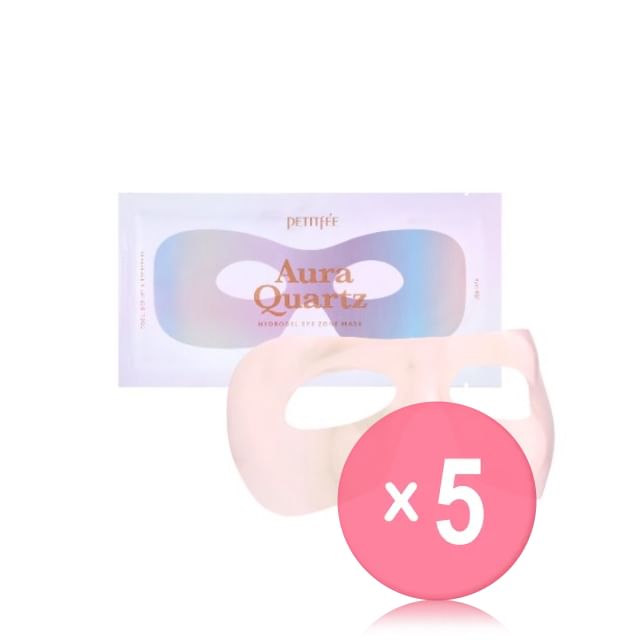 PETITFEE-Aura Quartz Hydrogel Eye Zone Mask 5pcs Bundle Set
