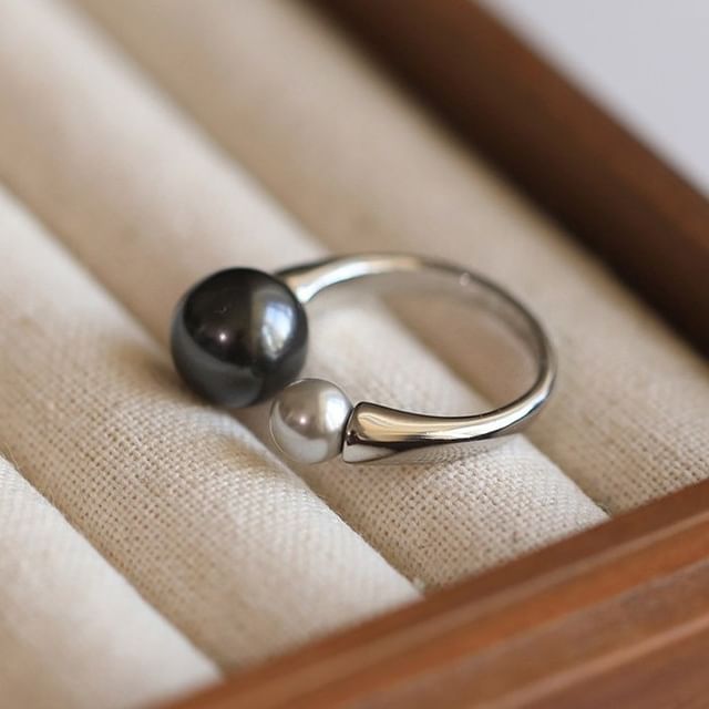 pexrl jewelry-Beaded Open Ring