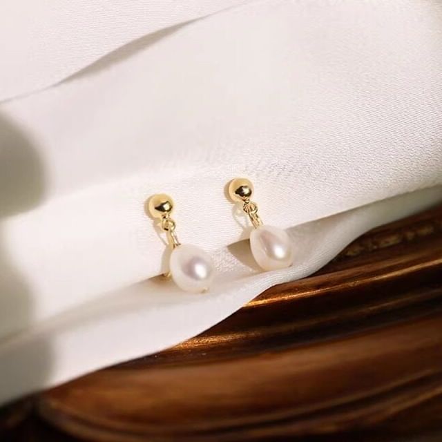 pexrl jewelry-Faux Pearl Dangle Earring