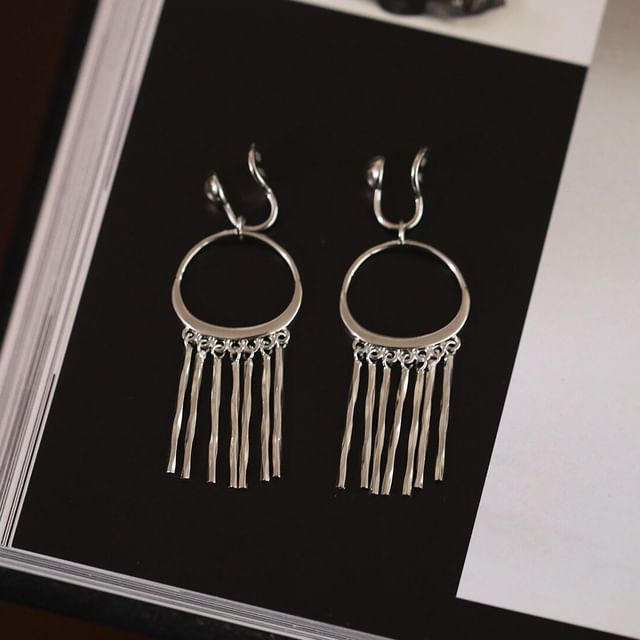 pexrl jewelry-Fringed Hoop Ear Cuff