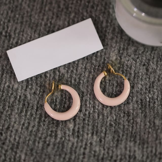 pexrl jewelry-Plain Hoop Clip-On Earring