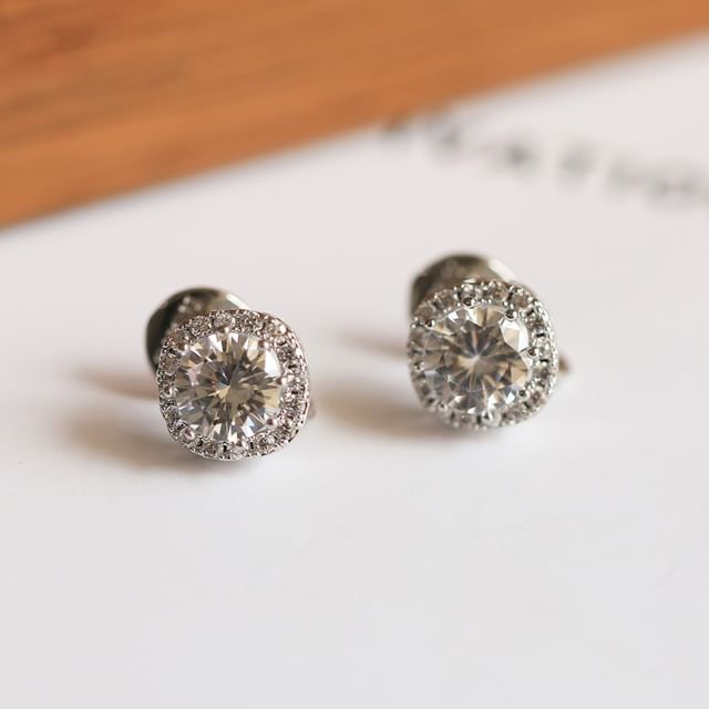 pexrl jewelry-Rhinestone Alloy Stud Earring Ear Cuff