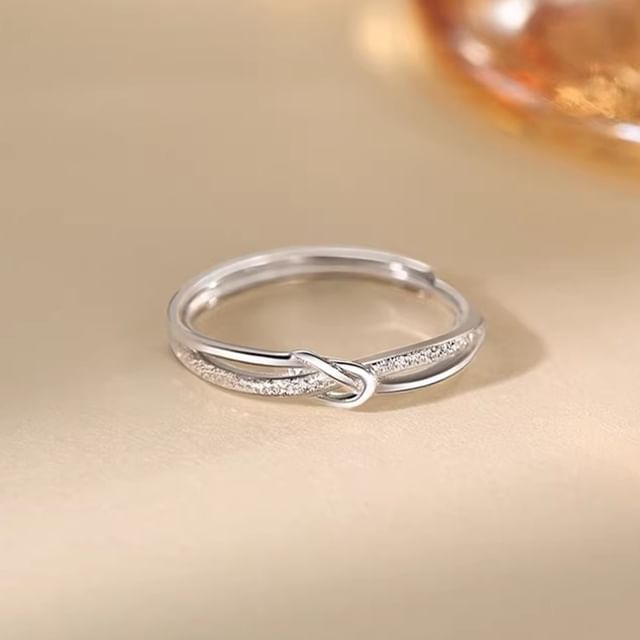 pexrl jewelry-S999 Silver Knot Ring