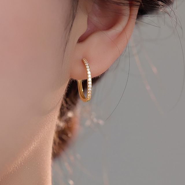 pexrl jewelry-Sterling Silver Hoop Earring