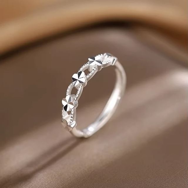 pexrl jewelry-Sterling Silver Rhinestone Ring
