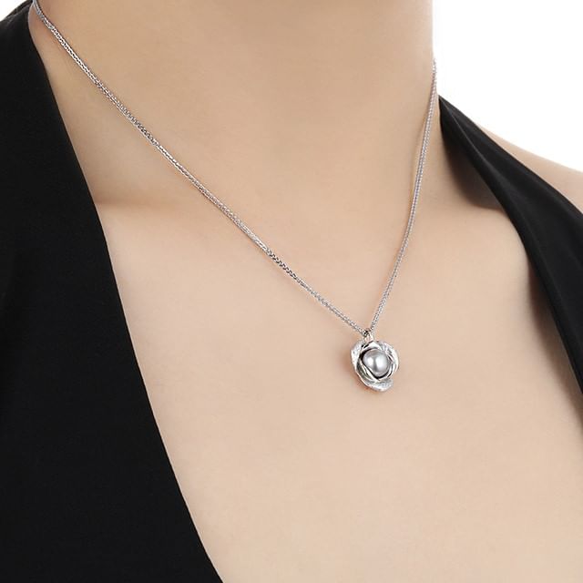 Phoenoa-925 Sterling Silver Beaded Necklace