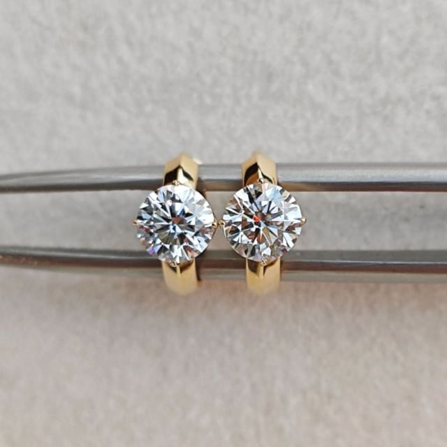 Phoenoa-925 Sterling Silver CZ Huggie Earring