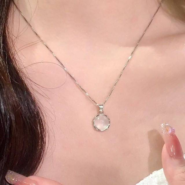 Phoenoa-925 Sterling Silver Gemstone Pendant Necklace