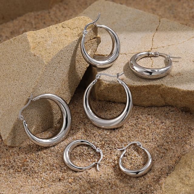 Phoenoa-925 Sterling Silver Hoop Earring