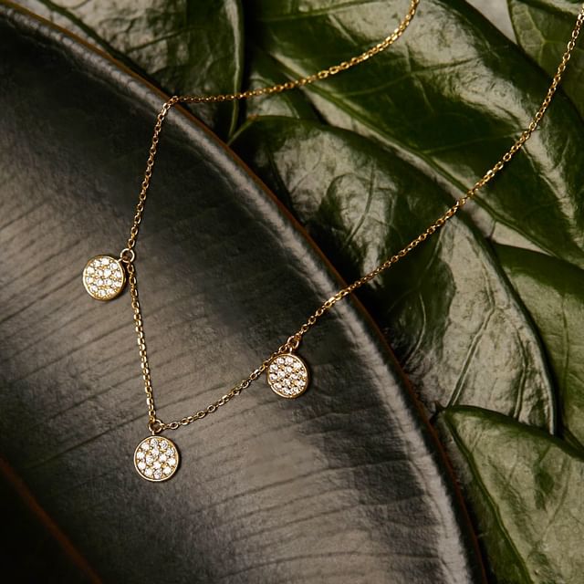 Phoenoa-925 Sterling Silver Rhinestone Necklace