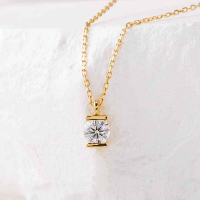 Phoenoa-925 Sterling Silver Rhinestone Pendant Choker