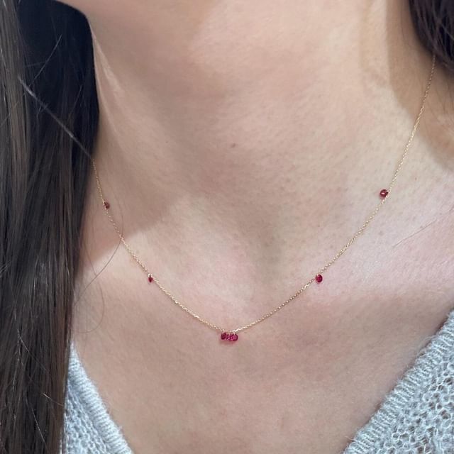 Phoenoa-925 Sterling Silver Rhinestone Station Necklace