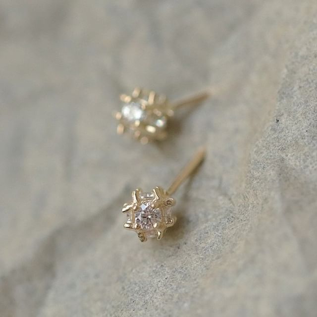 Phoenoa-925 Sterling Silver Rhinestone Stud Earring