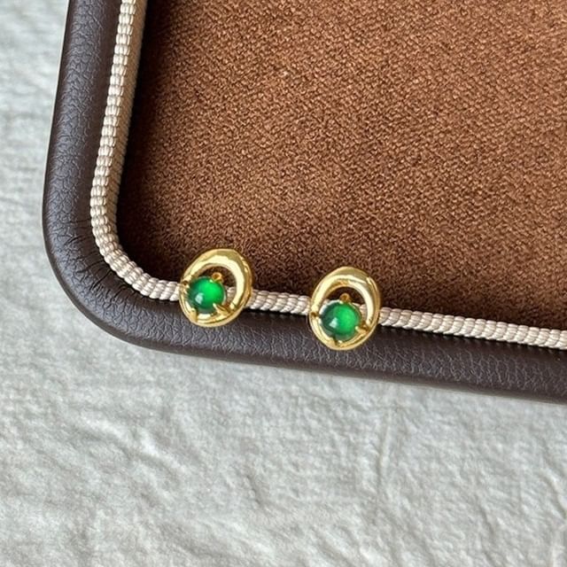 Phoenoa-925 Sterling Silver Rhinestone Stud Earring