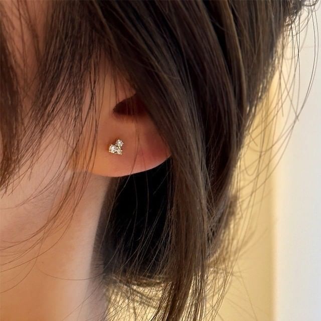 Phoenoa-925 Sterling Silver Rhinestone Stud Earring