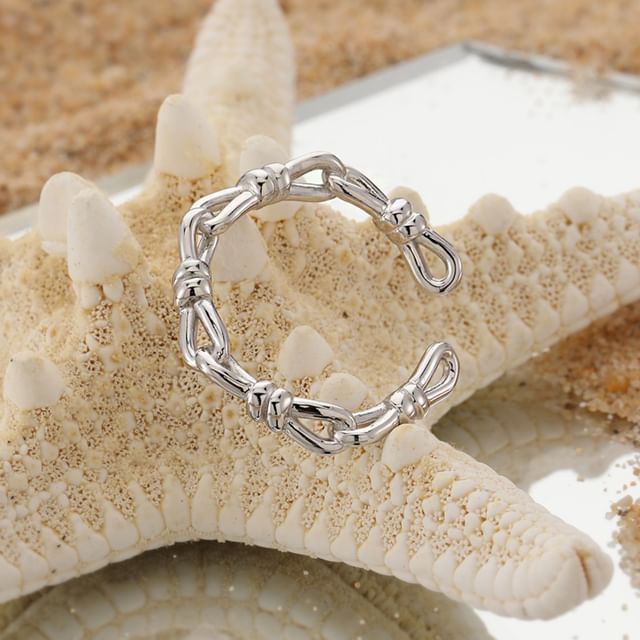 Phoenoa-Knot S925 Sterling Silver Open Ring