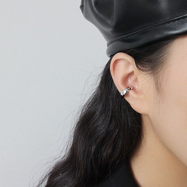 Phoenoa-Sterling Silver Shiny Ear Cuff