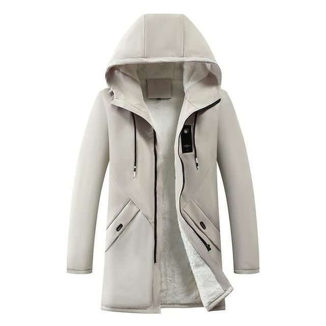 Phoneus-Fleece-Lined Hooded Zip-Up Coat