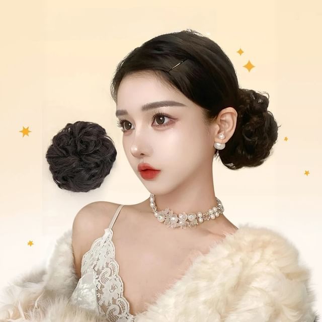 Pin Show-Hair Bun Wig