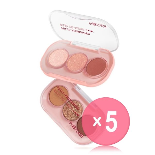 PINKFLASH-3 Pan Eyeshadow - 12 Colors 5pcs Bundle Set