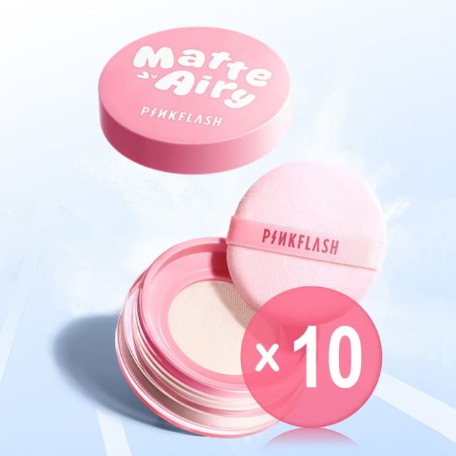 PINKFLASH-Airy Matte Loose Powder - 3 Colors 10pcs Bundle Set