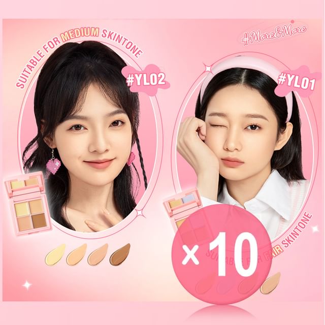 PINKFLASH-Double Fit Concealer - 2 Colors 10pcs Bundle Set