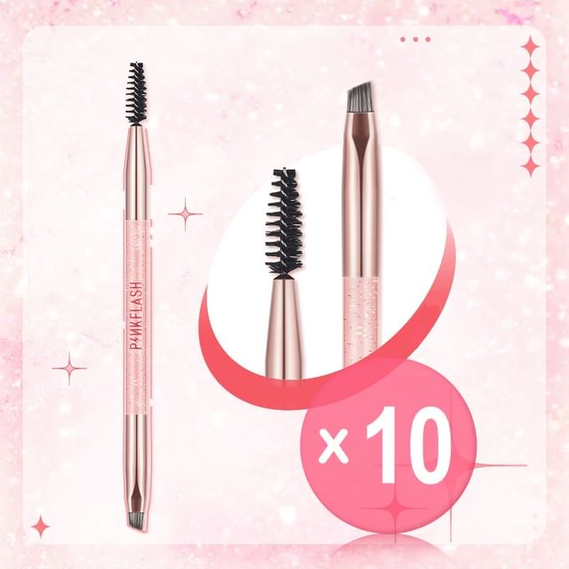 PINKFLASH-Dual-Ended Eyebrow Brush 10pcs Bundle Set
