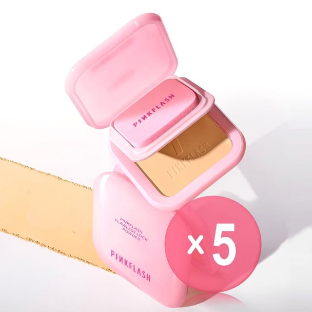 PINKFLASH-Flawless Lock Powder - 3 Shades 5pcs Bundle Set