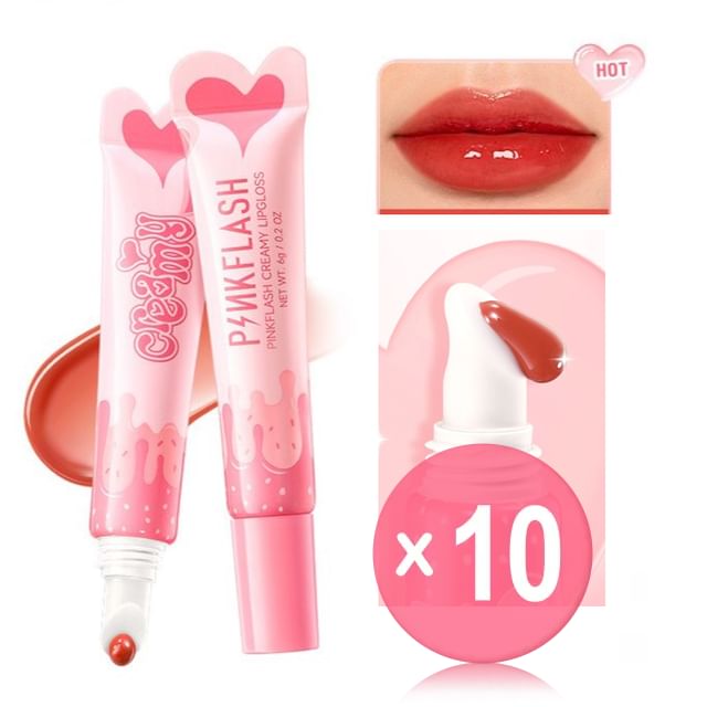 PINKFLASH-Hydrating Lip Gloss - 3 Colors 10pcs Bundle Set