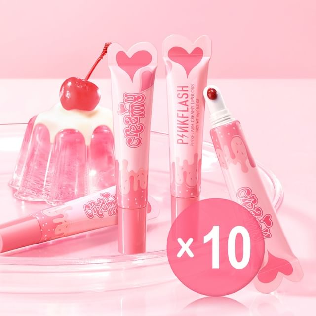 PINKFLASH-Hydrating Lip Gloss - 7 Colors 10pcs Bundle Set