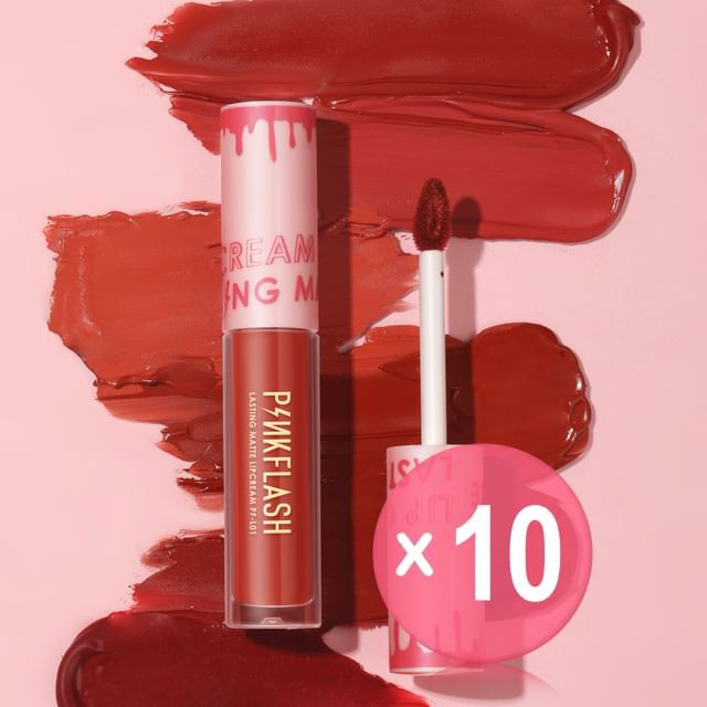 PINKFLASH-Lasting Matte Lipcream - 6 Colors 10pcs Bundle Set