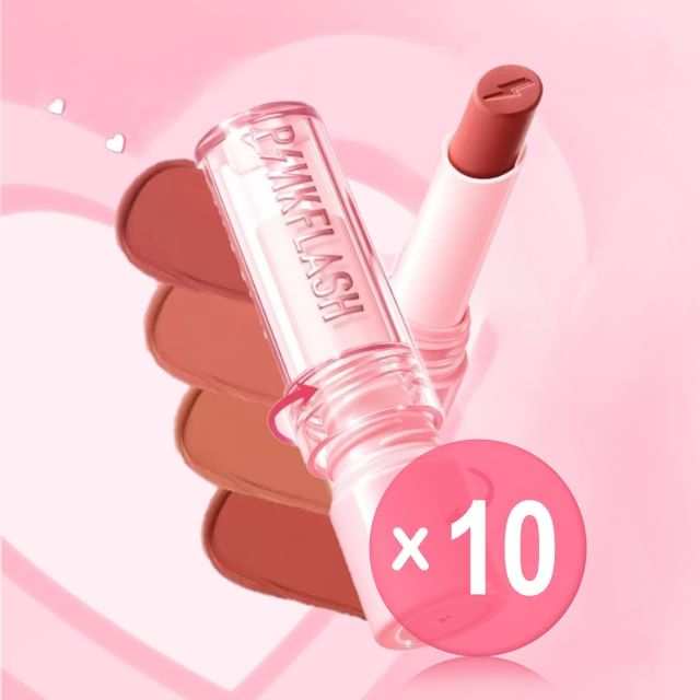 PINKFLASH-Loving Heart Lasting Matte Lipstick - 4 Colors 10pcs Bundle Set