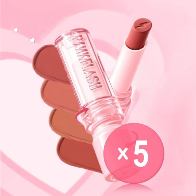 PINKFLASH-Loving Heart Lasting Matte Lipstick - 4 Colors 5pcs Bundle Set