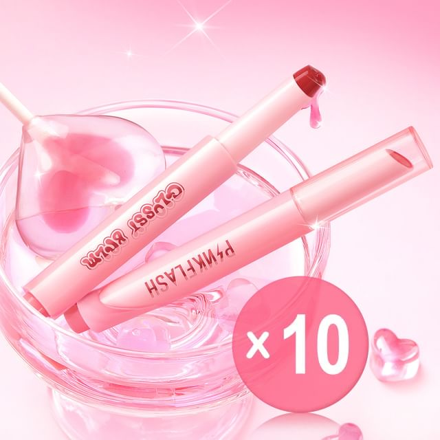 PINKFLASH-Melting Glossy Balm - 2 Colors N 10pcs Bundle Set