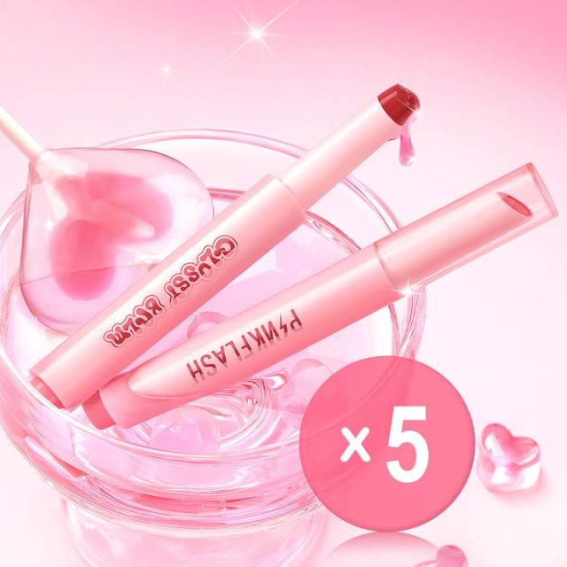 PINKFLASH-Melting Glossy Balm - 2 Colors N 5pcs Bundle Set